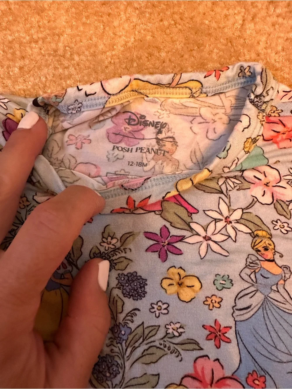 Posh Peanut Disney Princess Two Piece Pajama Set